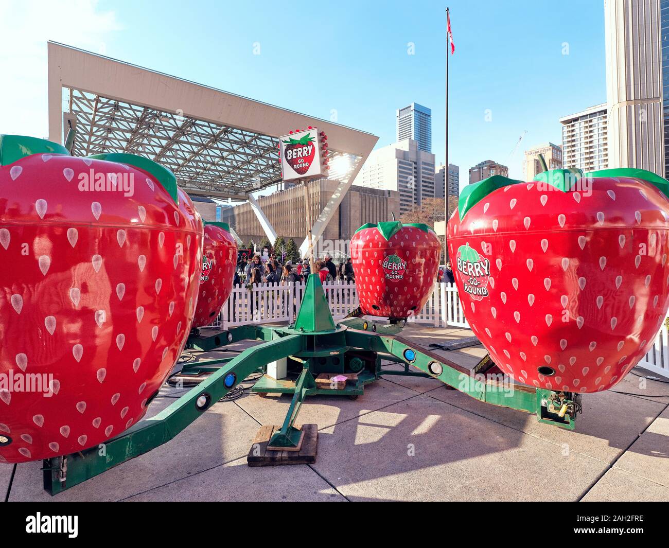 Toronto winter carnival in Nathan Phillips Square City Hall Stock Photo ...