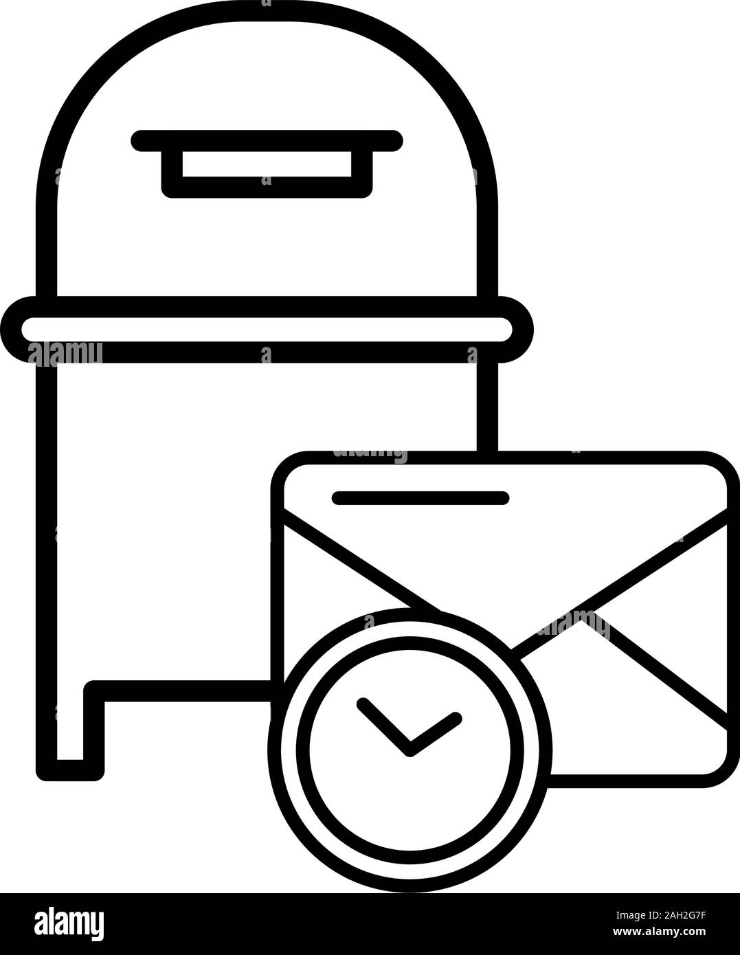 street mailbox postal service icon Stock Vector Image & Art - Alamy