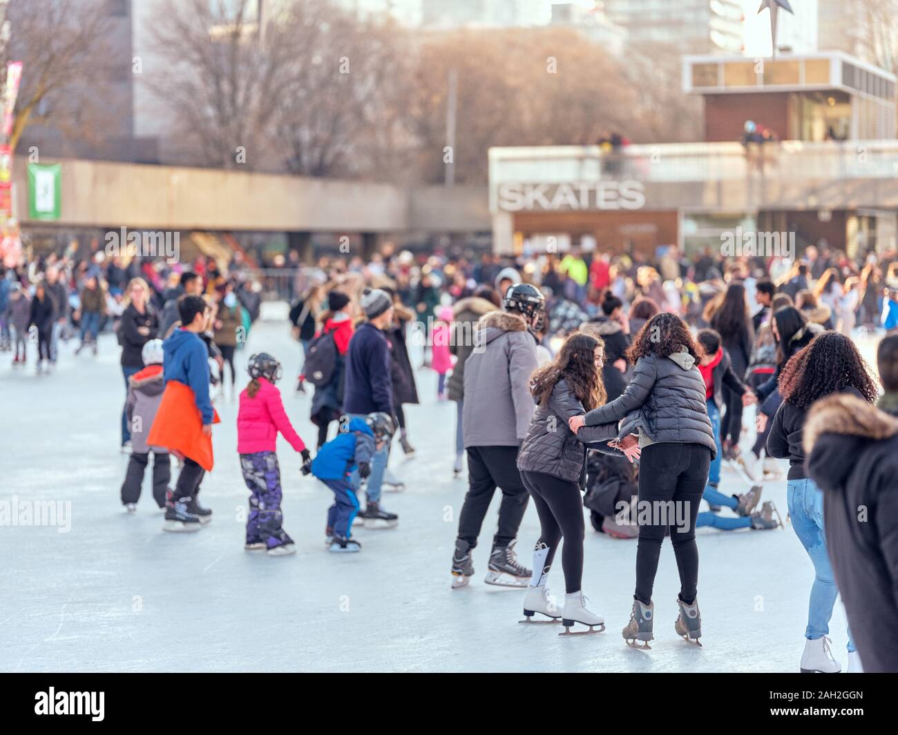 Nathan Phillips Square skating Stock Photo Alamy