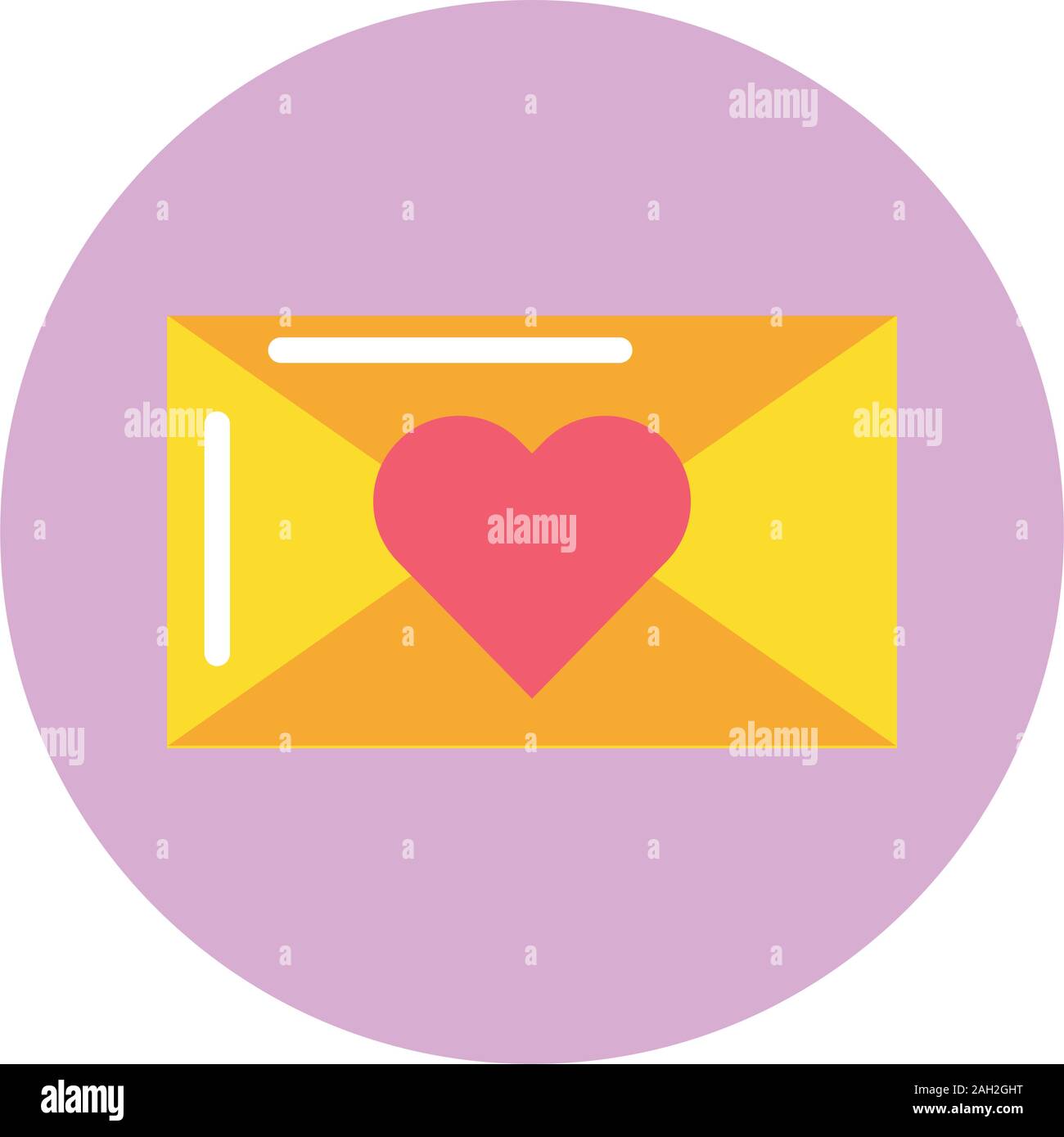 happy valentines day envelope with heart Stock Vector Image & Art - Alamy