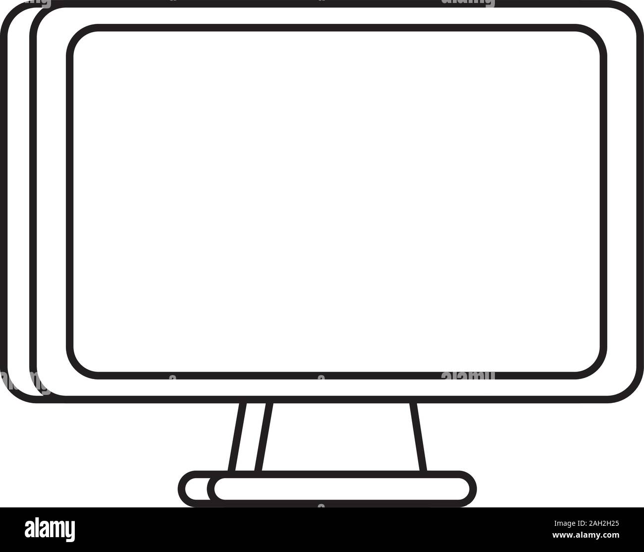 desktop computer display isolated icon Stock Vector Image & Art - Alamy