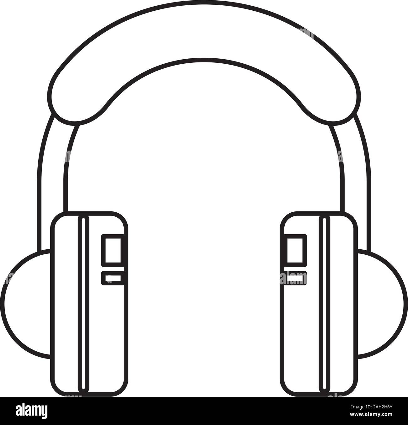 earphones audio device isolated icon Stock Vector Image & Art - Alamy