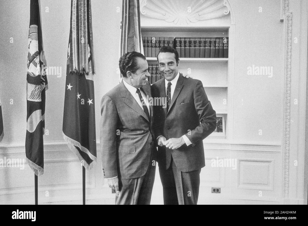 President Nixon with Robert Dole - 17 July 1969 Stock Photo