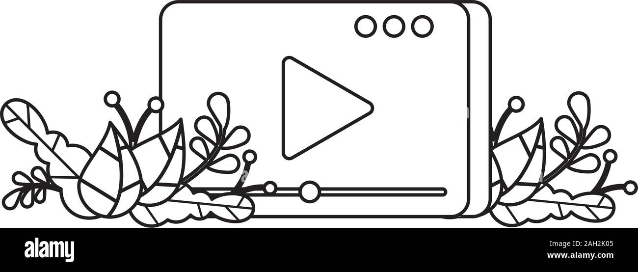 media player template with play button Stock Vector Image & Art - Alamy
