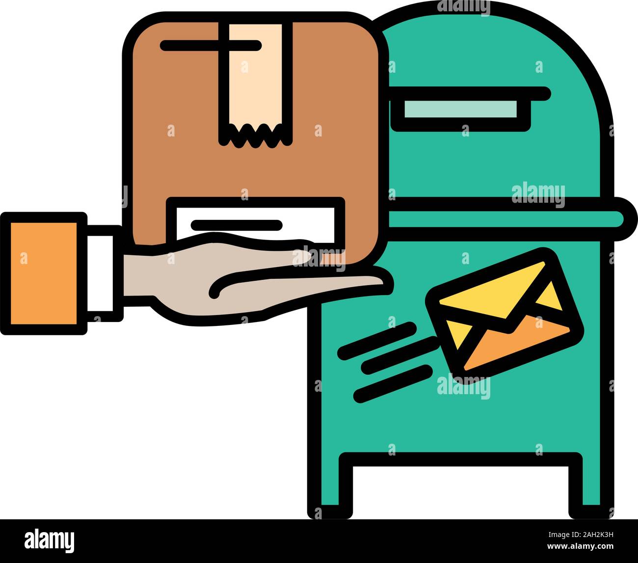 street mailbox postal service icon Stock Vector Image & Art - Alamy