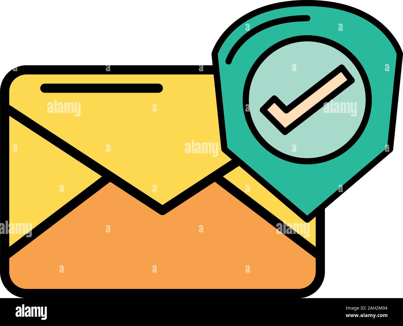 envelope mail with check symbol Stock Vector Image & Art Alamy
