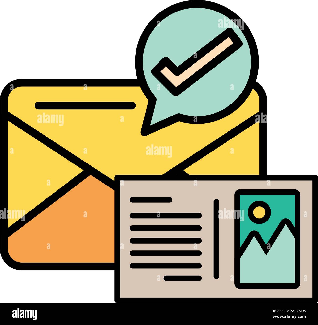 envelope mail with check symbol Stock Vector Image & Art Alamy