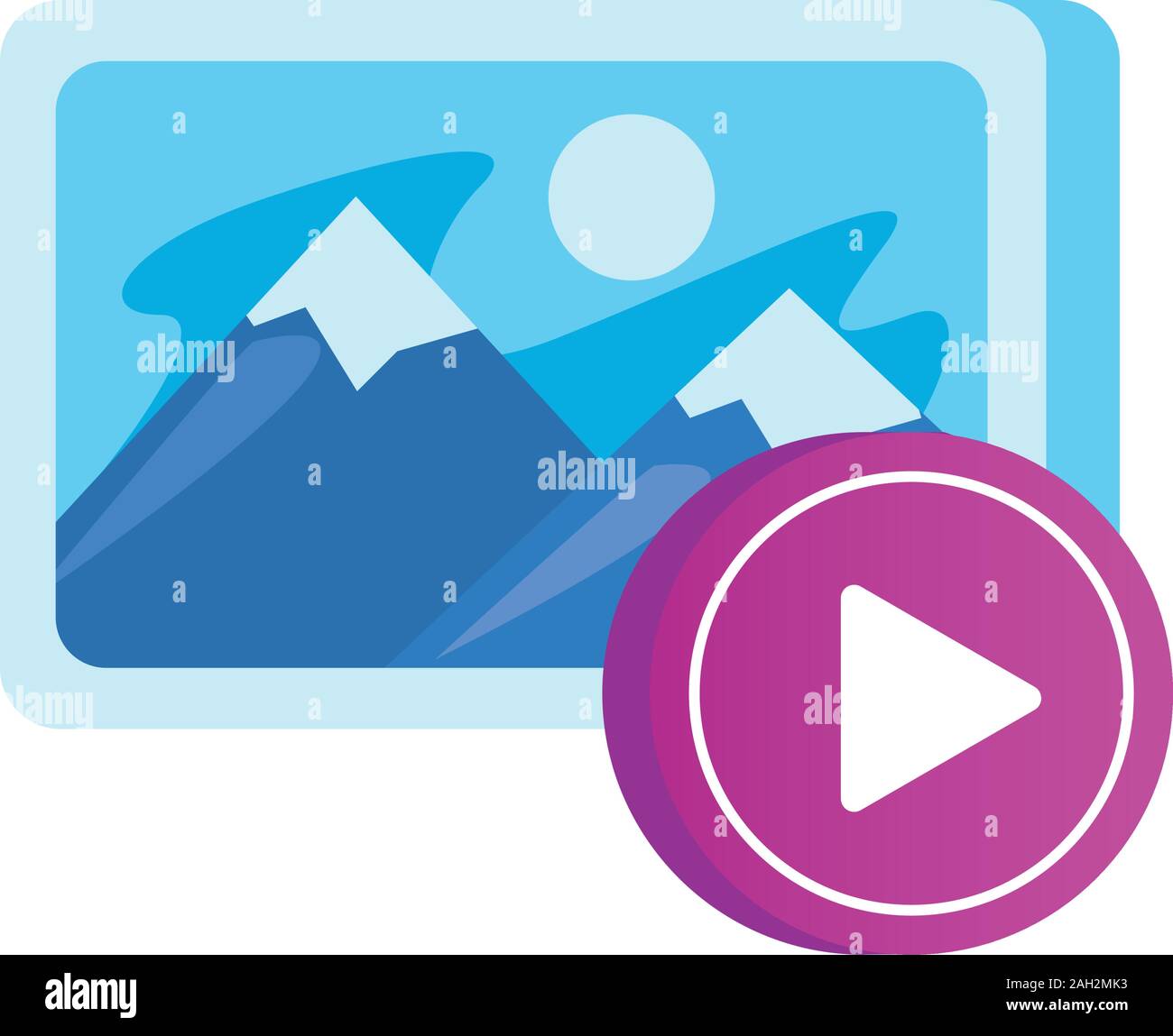 media player play button with photo Stock Vector Image & Art - Alamy