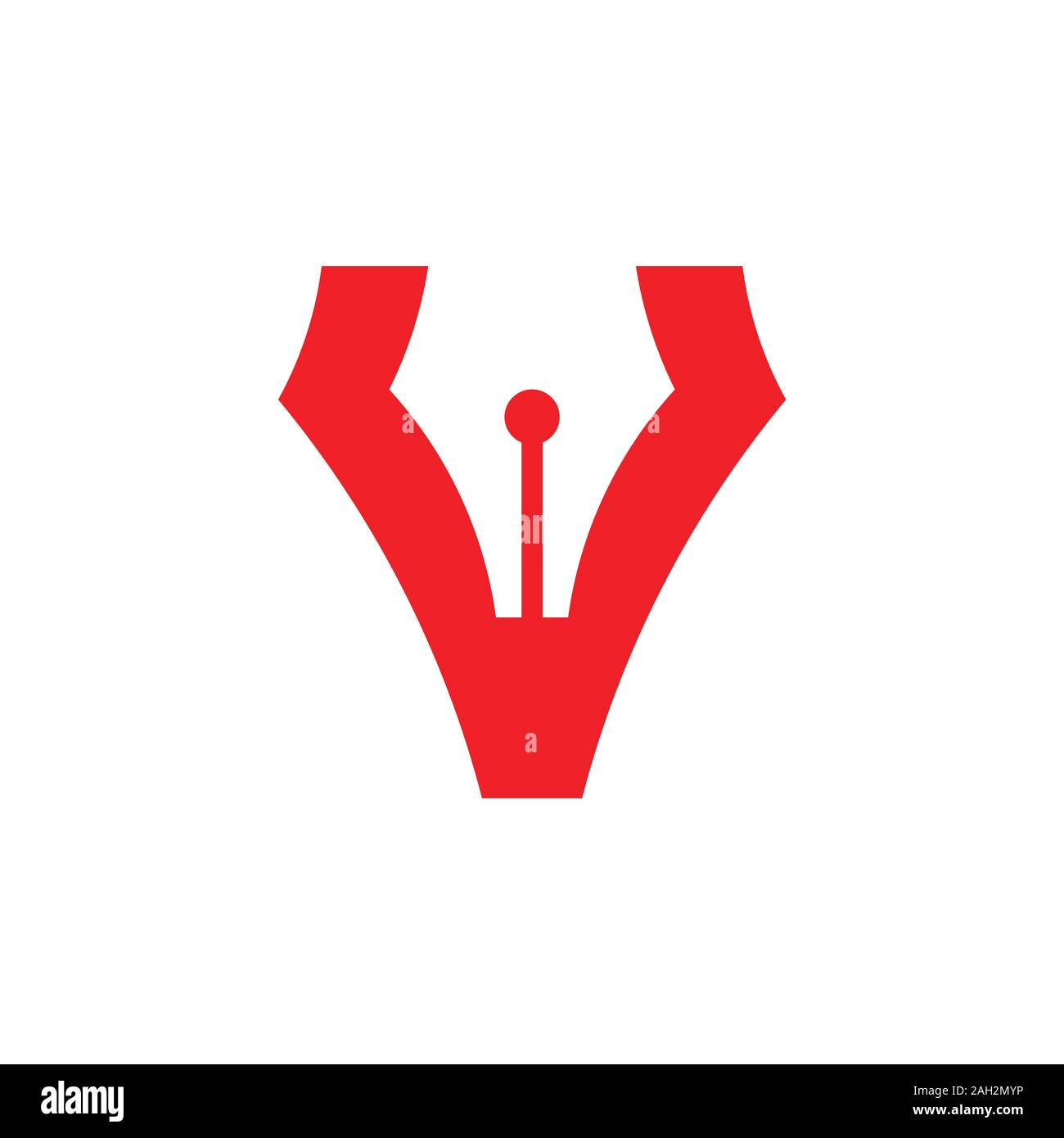 letter v pen tools logo vector Stock Vector Image & Art - Alamy