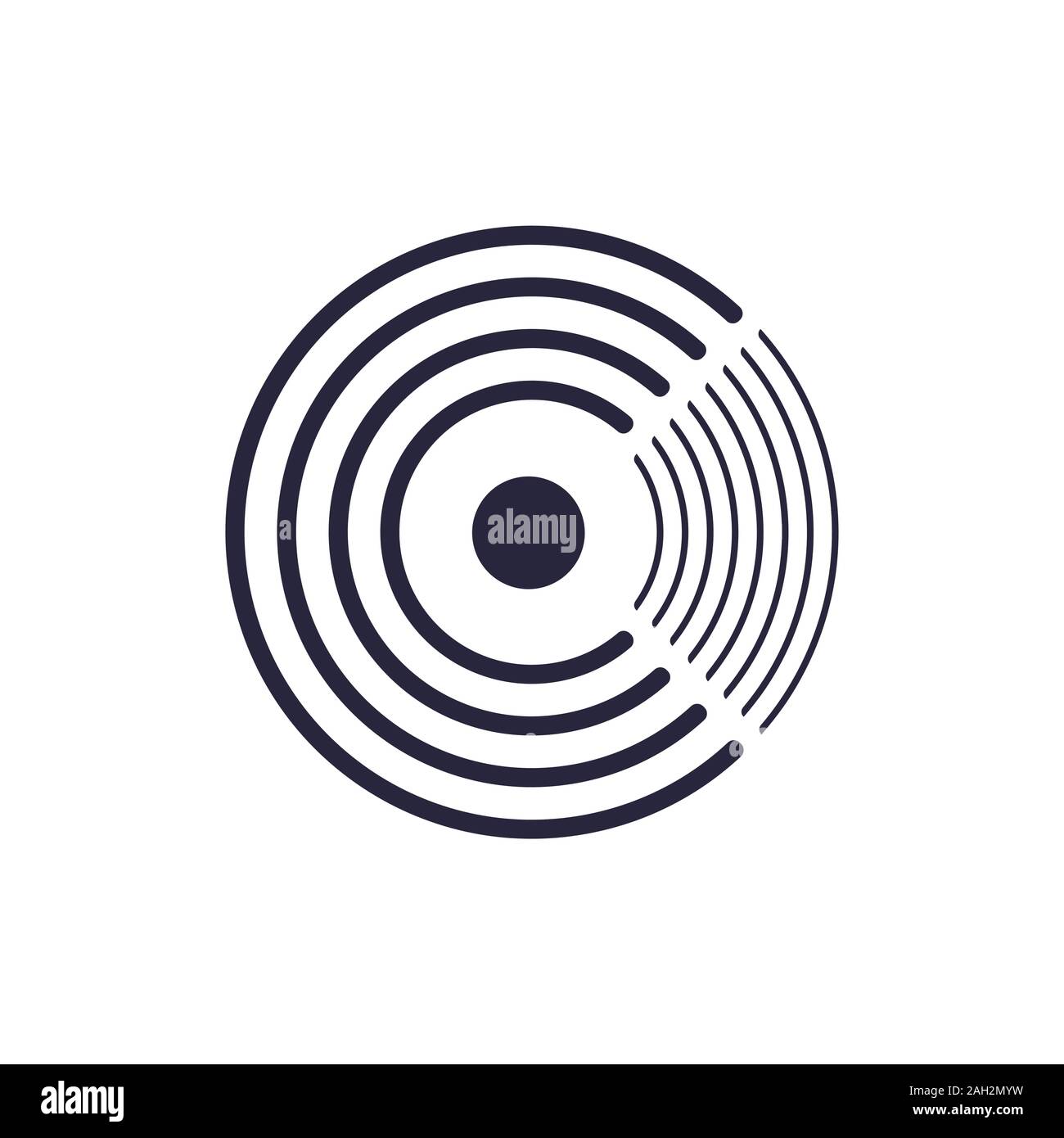 letter c stripes rotate logo vector Stock Vector