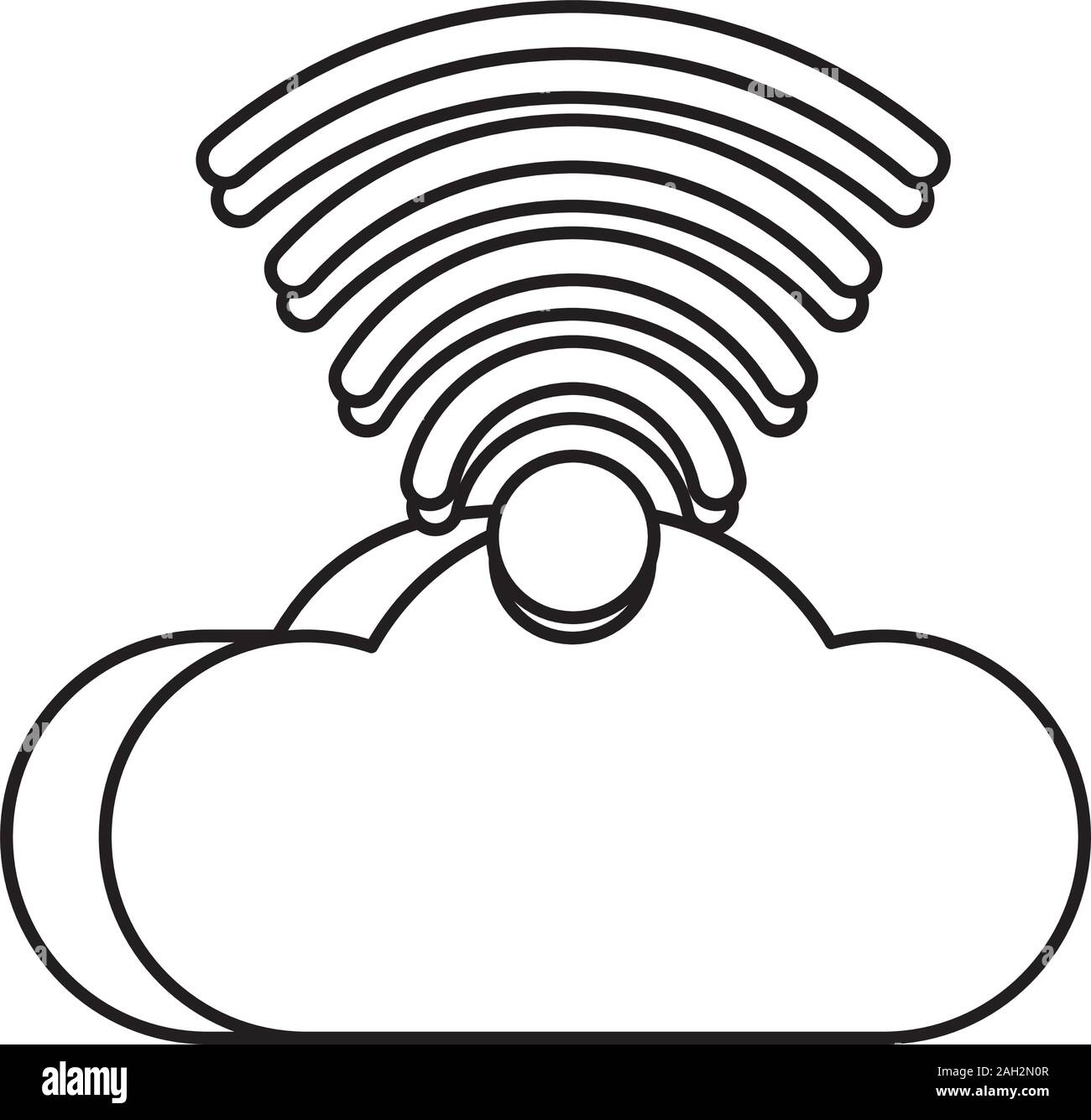 cloud computing server with wifi signal Stock Vector Image & Art - Alamy