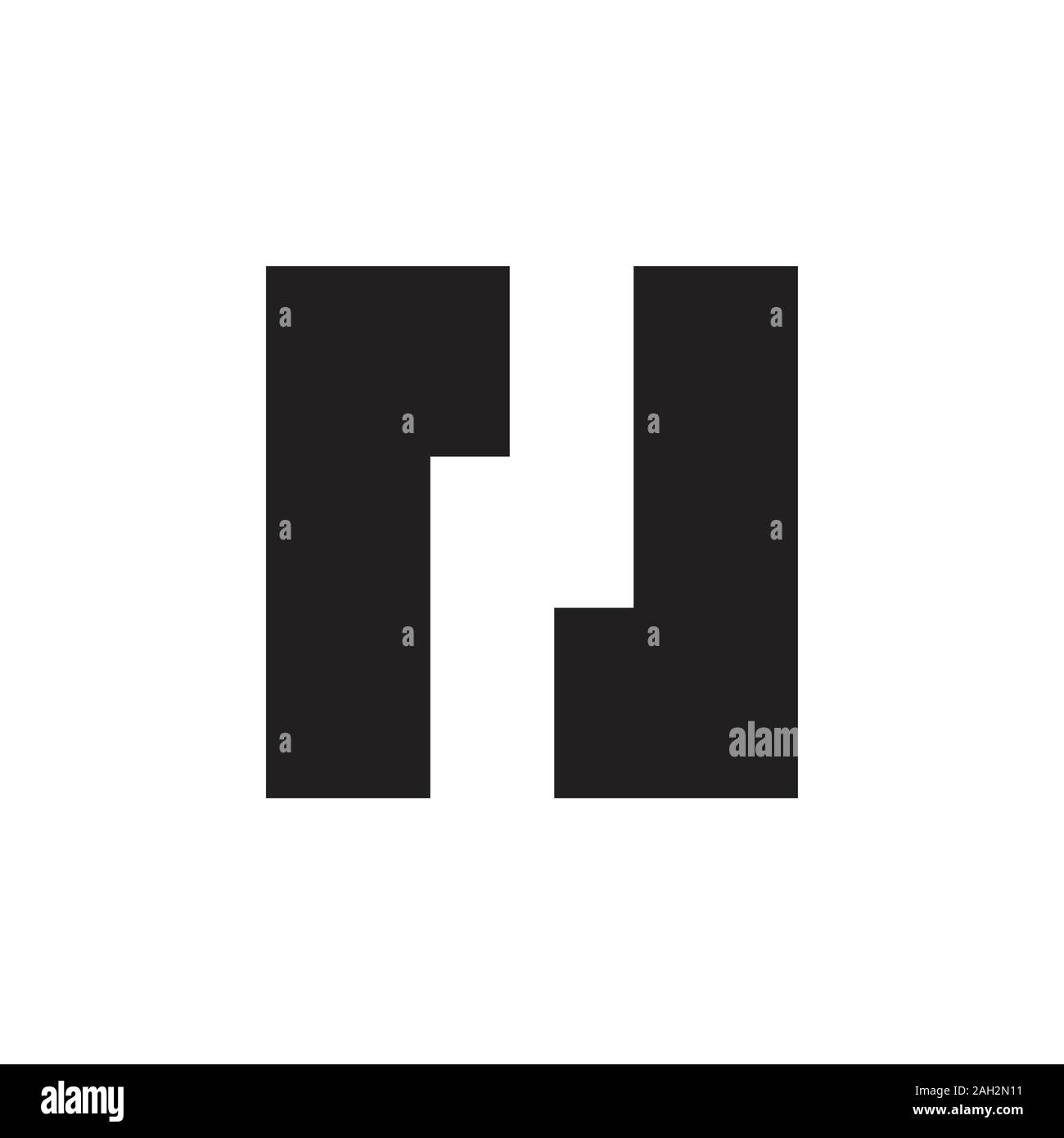 letter rl simple square geometric logo vector Stock Vector