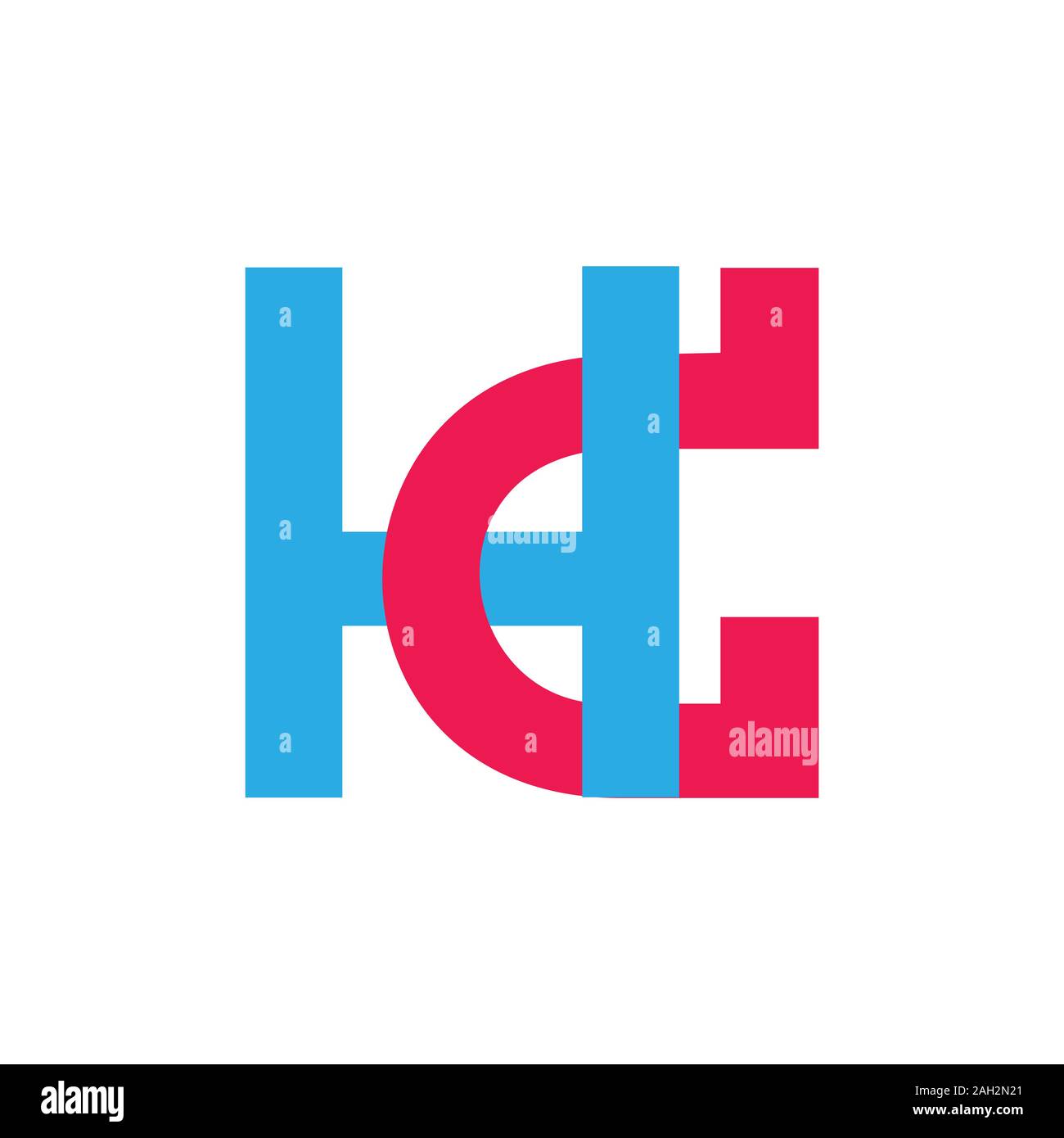 letter hd simple geometric line link logo vector Stock Vector Image ...