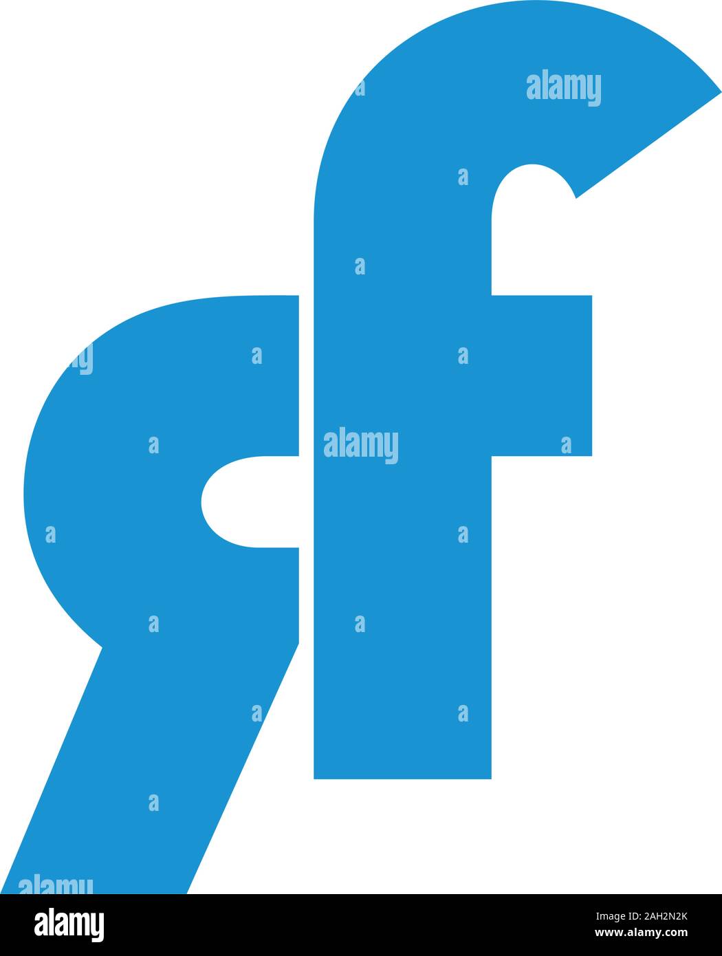 letter rf simple linked unusual logo vector Stock Vector Image & Art ...