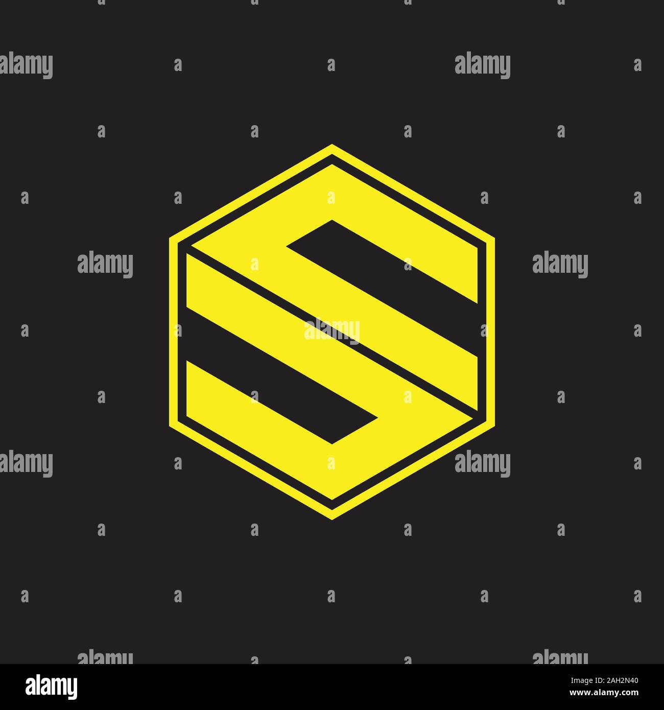 letter s hexagonal geometric logo vector Stock Vector Image & Art - Alamy