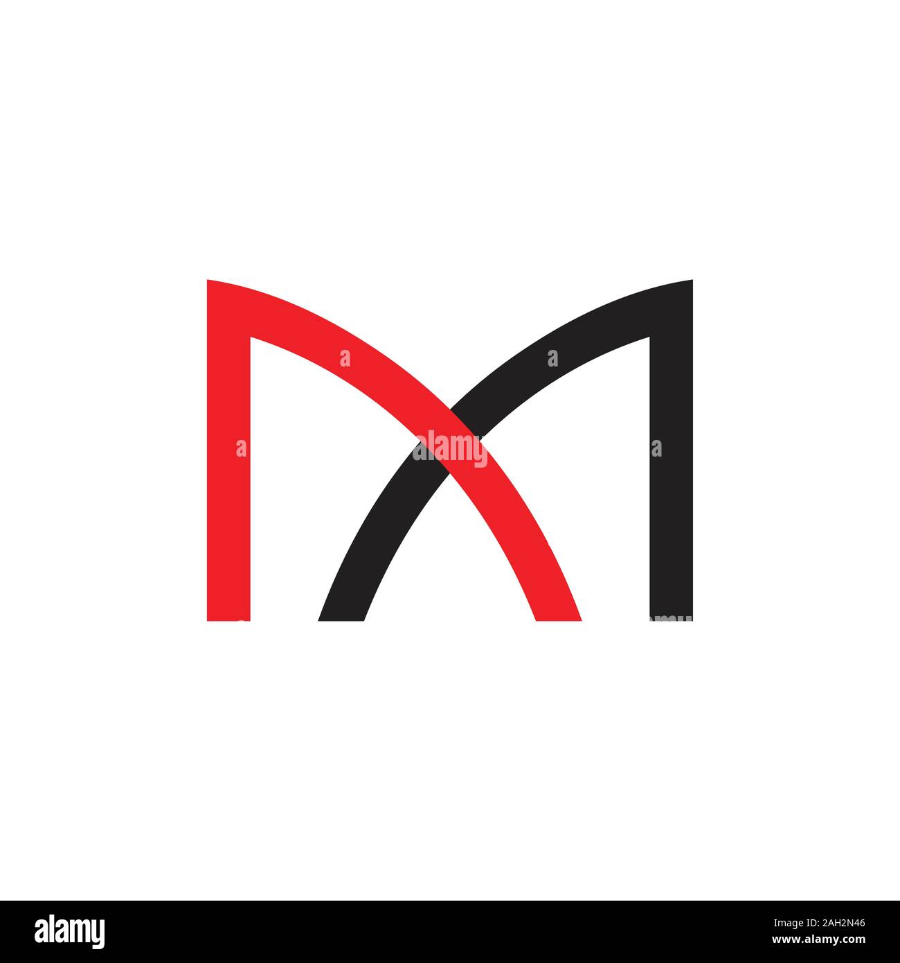 letter m simple arrow logo vector Stock Vector