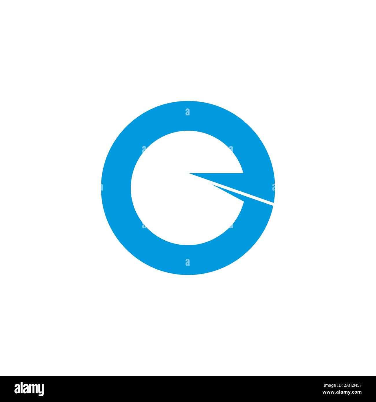 letter e circle geometric rotate arrow logo vector Stock Vector