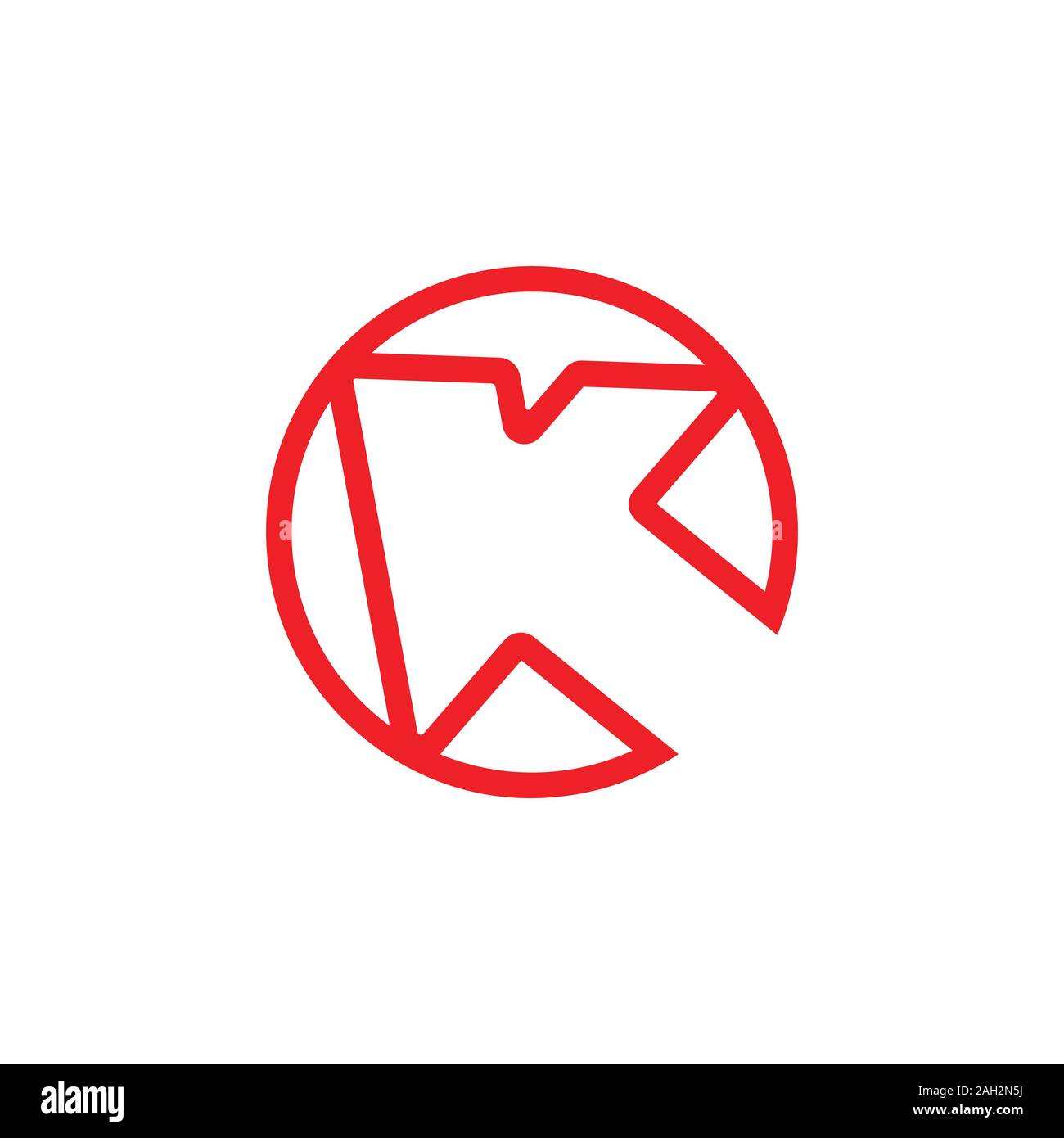 letter vk arrow cursor logo vector Stock Vector Image & Art - Alamy