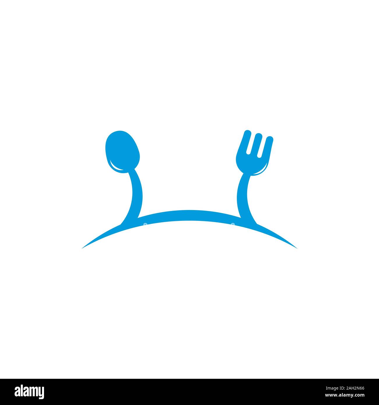 spoon fork simple design restaurant symbol vector Stock Vector Image ...