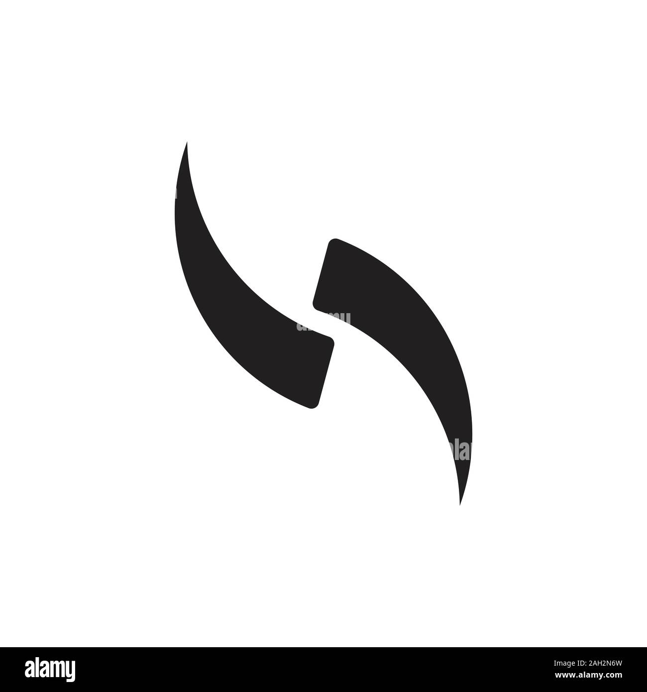 linked curves motion abstract logo vector Stock Vector