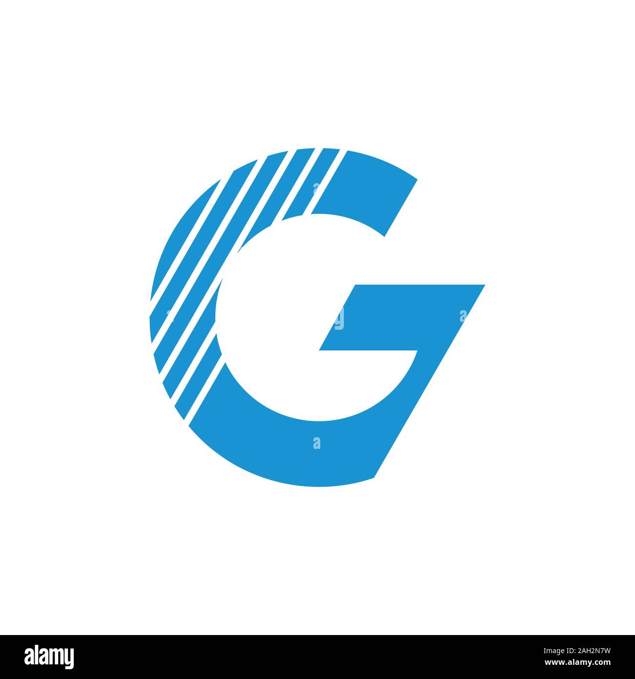 letter g stripes geometric silhouette logo vector Stock Vector Image ...