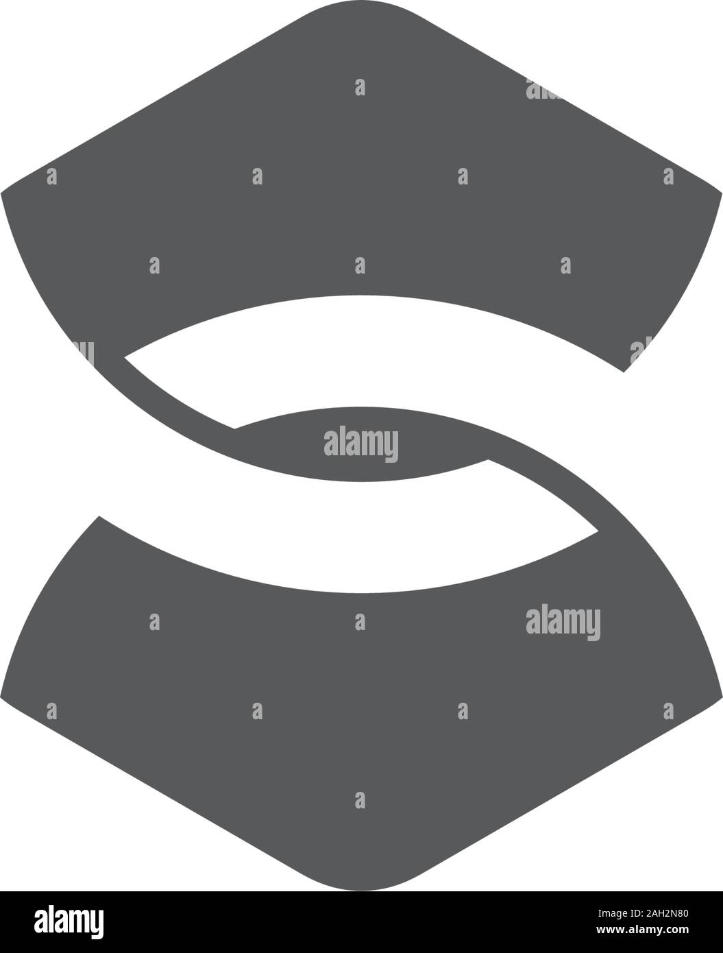 letter s hexagon linked line negative space logo vector Stock Vector ...