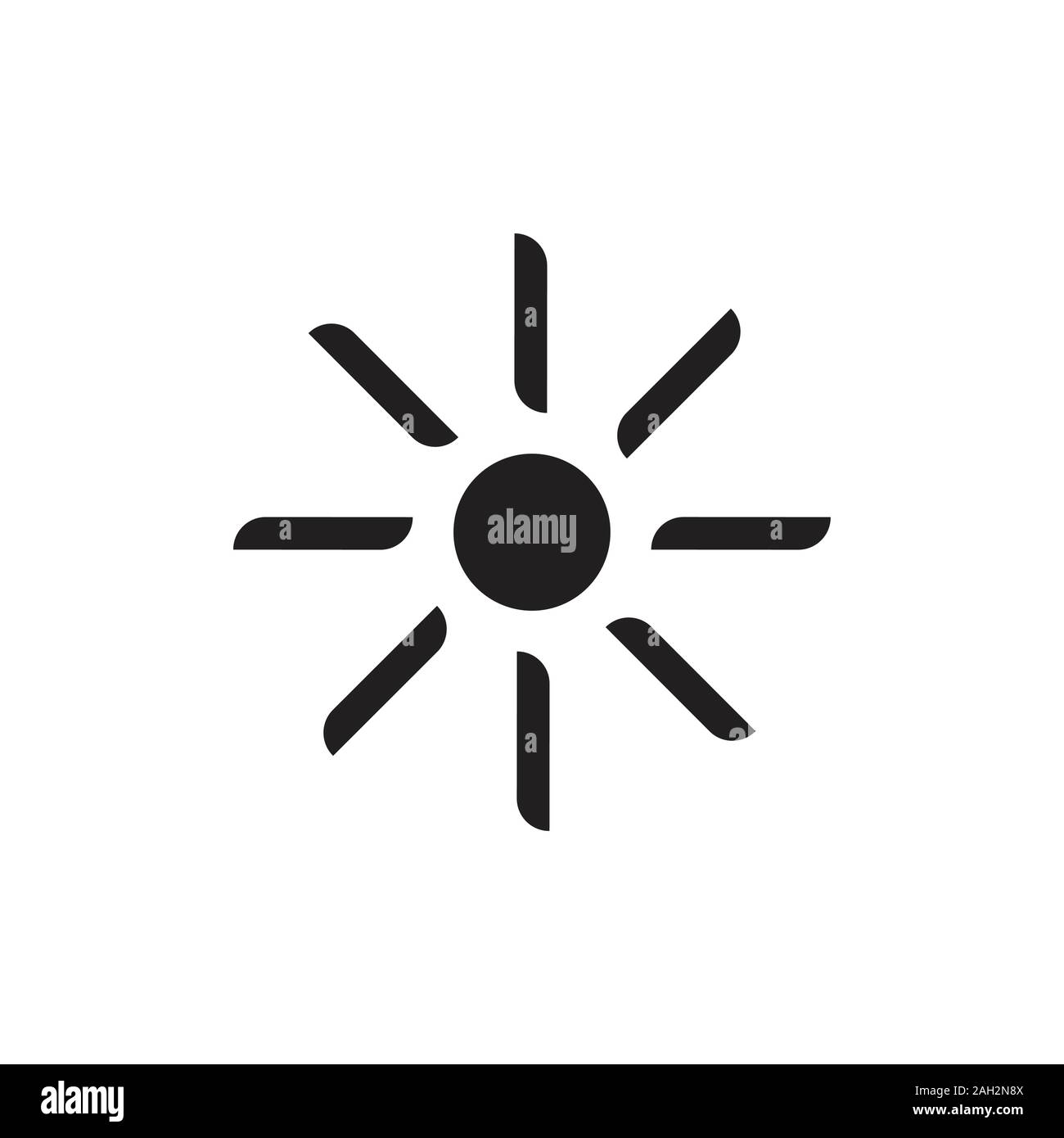 sun rays turbine shape design logo vector Stock Vector
