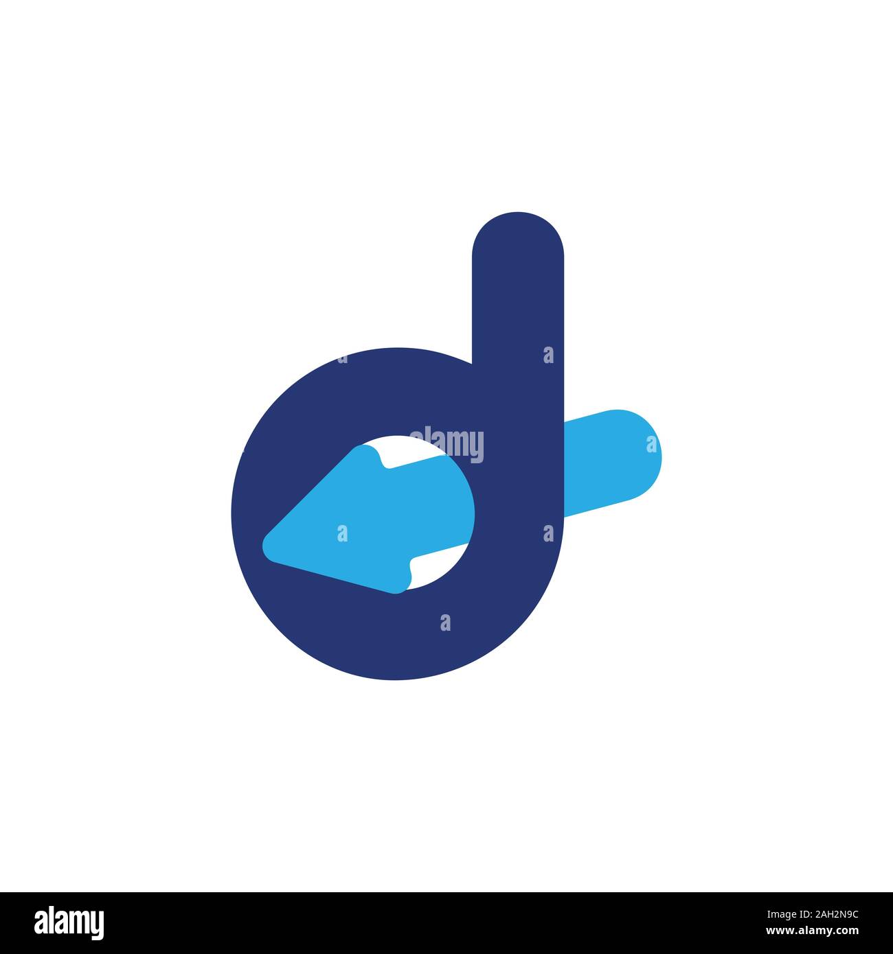 letter d arrow entering design logo vector Stock Vector Image & Art - Alamy