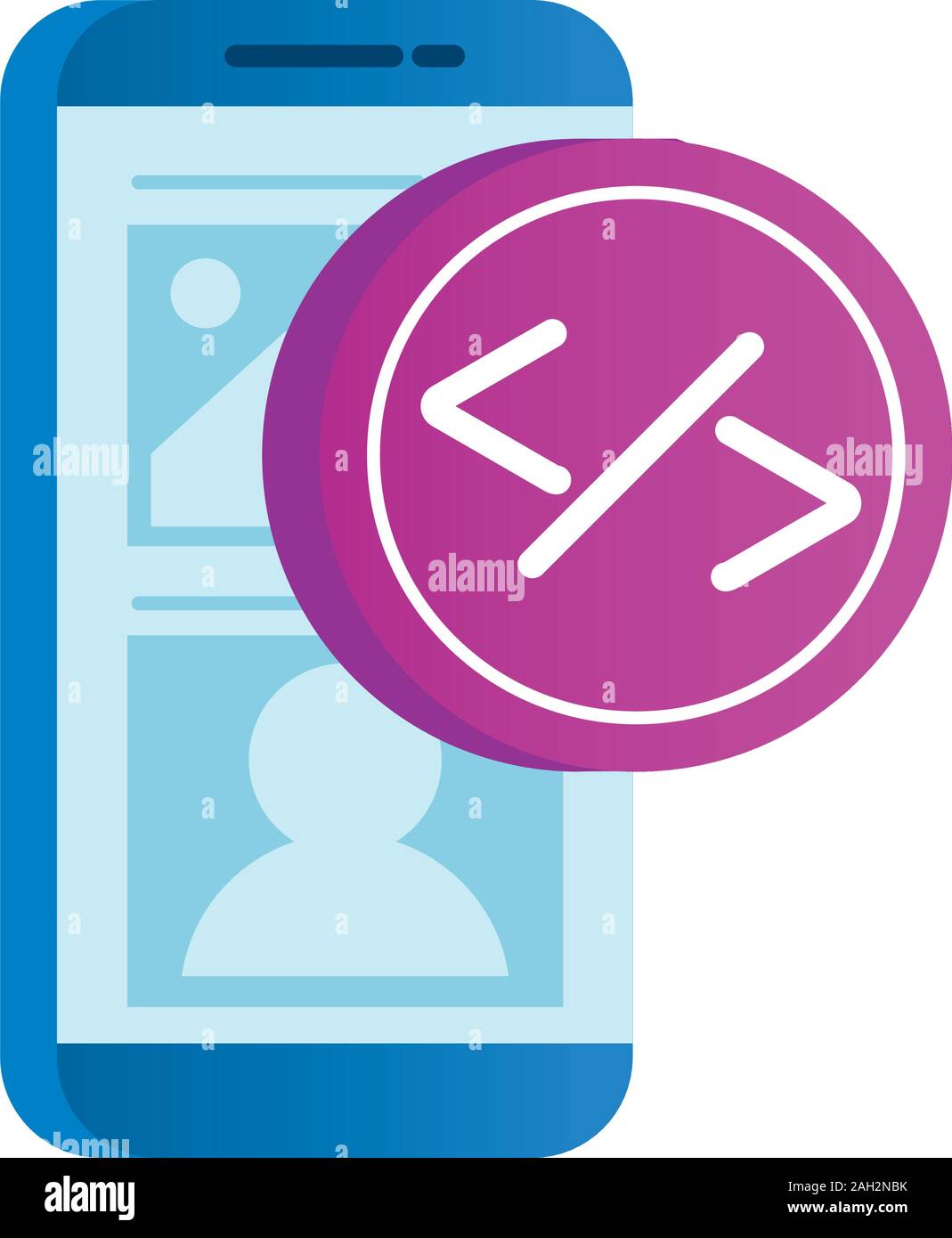 smartphone electronic with program button Stock Vector Image & Art - Alamy