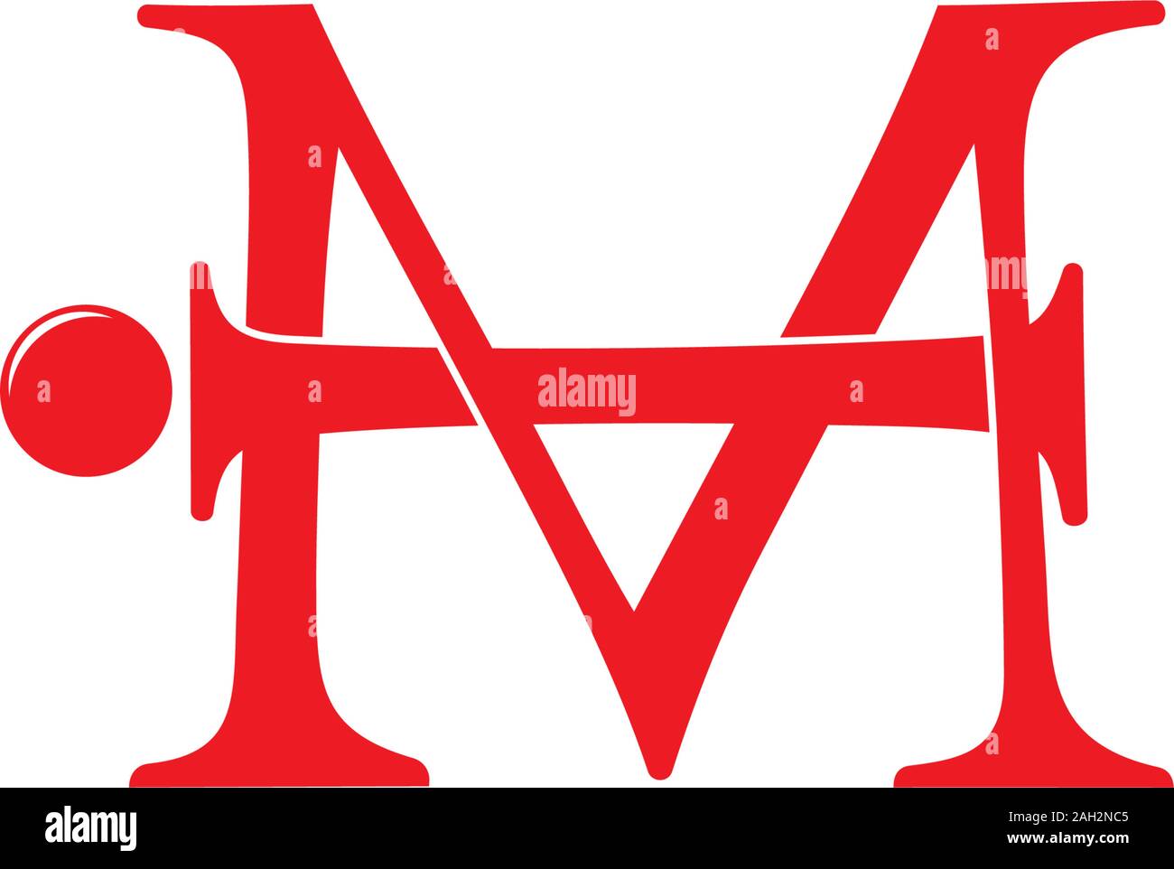 letter mi linked flat overlap logo vector Stock Vector Image & Art - Alamy