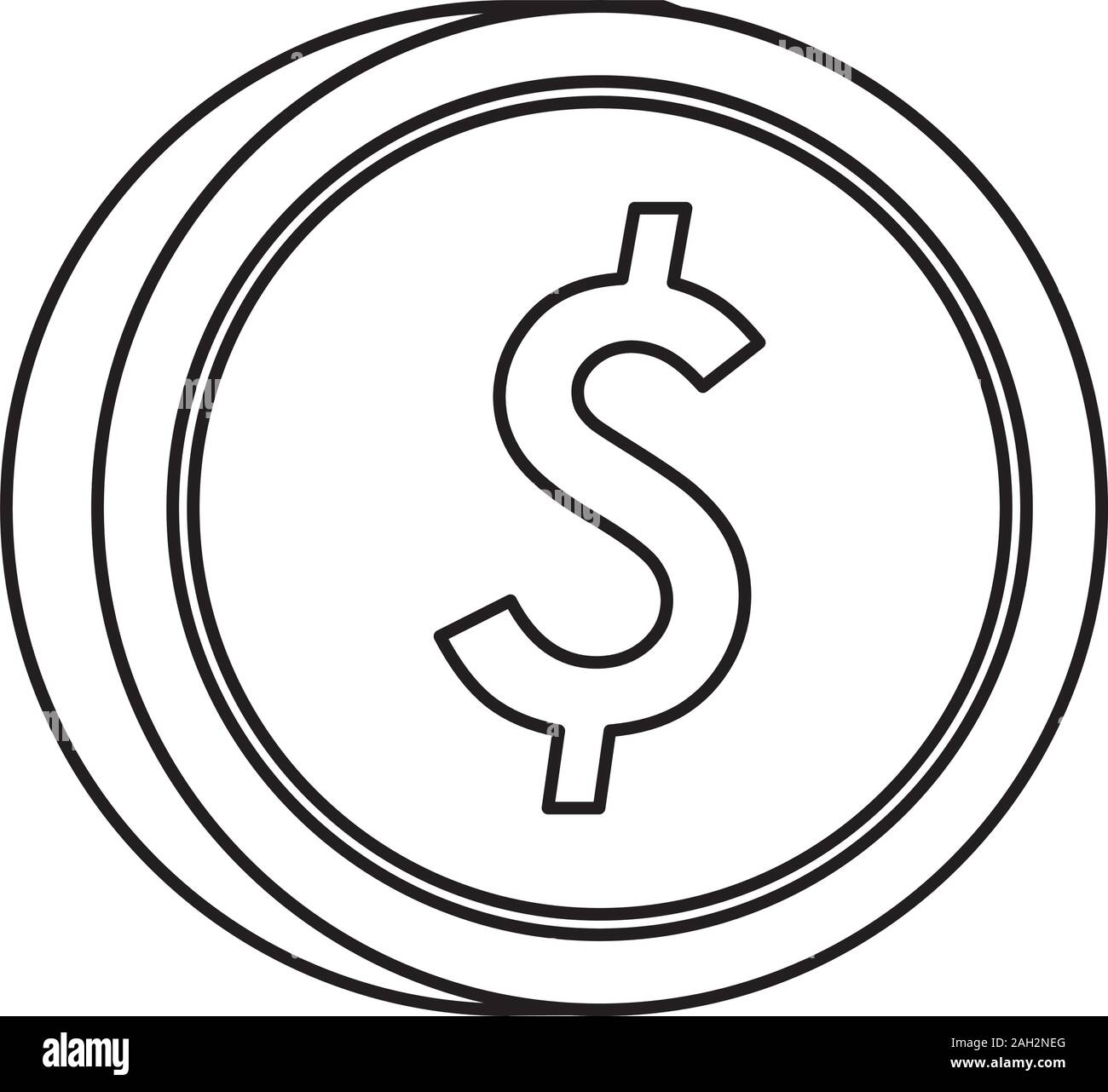 coin money dollar isolated icon Stock Vector Image & Art - Alamy