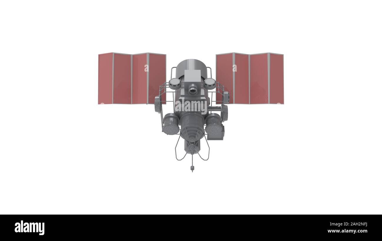 3d rendering of a satelite isolated on white background Stock Photo - Alamy