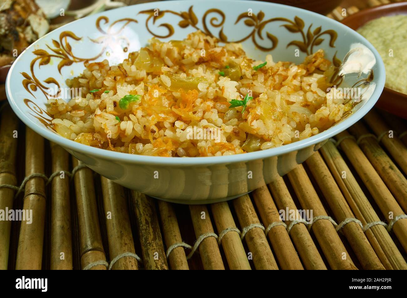 Fried rice, Ghanaian cuisine, Traditional assorted African dishes, Top