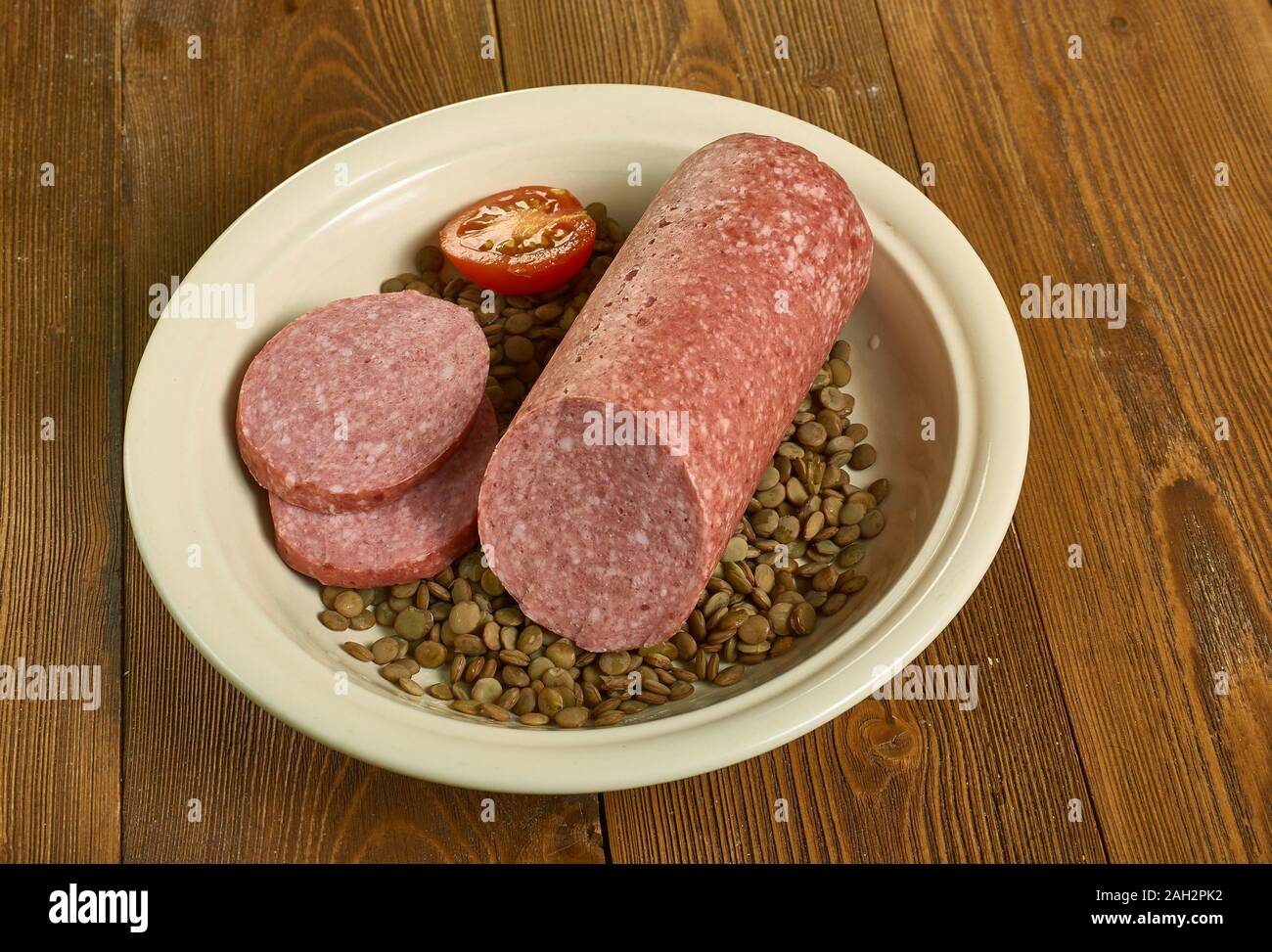 Cotechino Modena, fresh sausage made from pork, fatback, and pork rind
