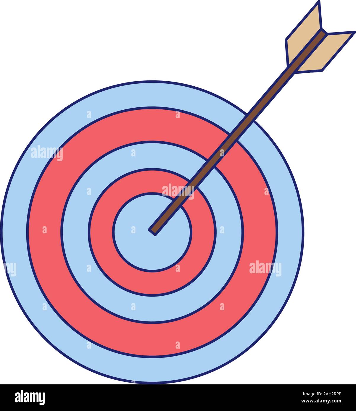 arrow hits the target, target icon Stock Vector Image & Art - Alamy