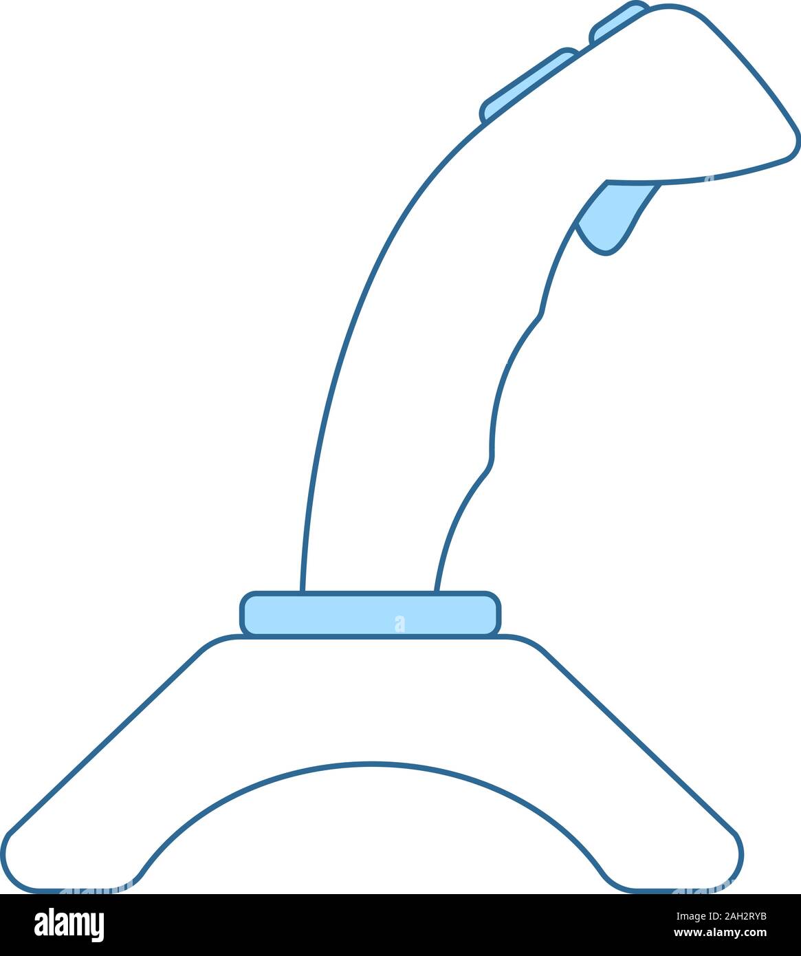 Joystick Icon. Thin Line With Blue Fill Design. Vector Illustration. Stock Vector
