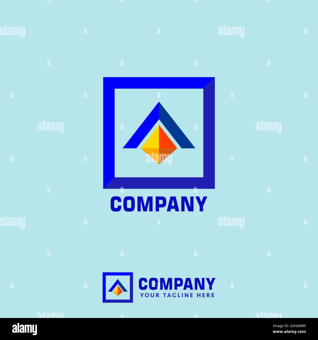 Real Estate Company Logo Design Template, Diamond, Roof Top Design