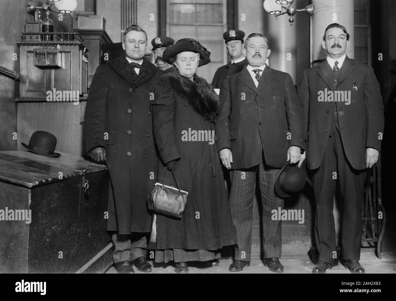 Date: 1910-1915 - B.G. Lewis, Dr. Kath. Davis, Dr. J.A. Campbell, Warden P.A. Mallon Stock Photo