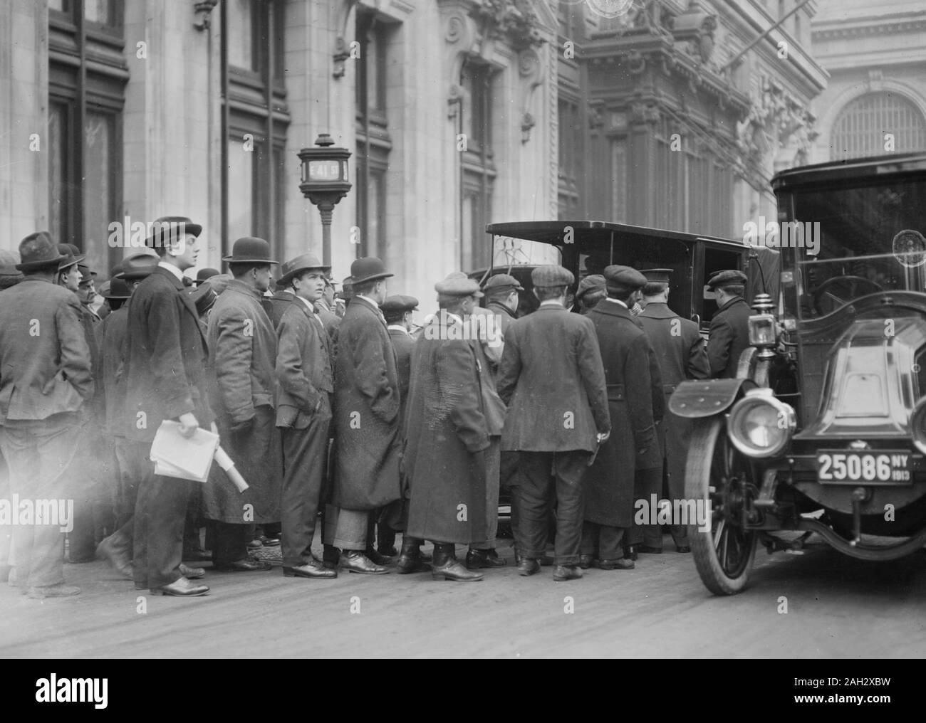 Taxi Strike ca. 1910-1915 Stock Photo