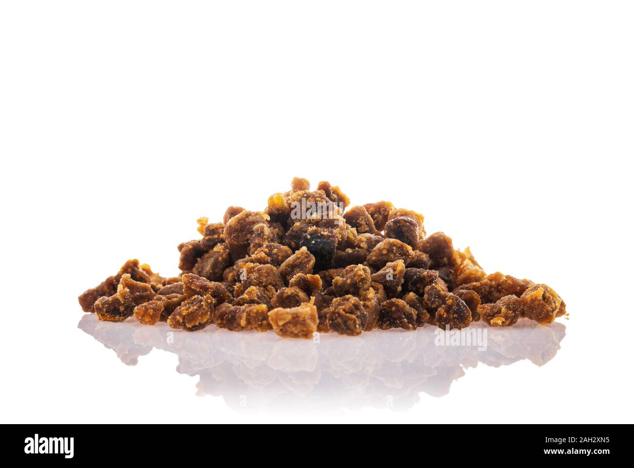 Candied dried citrus fruits peel isolated on white background Stock