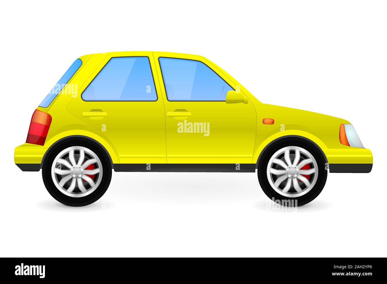 Yellow car. Side view Stock Vector Image & Art Alamy