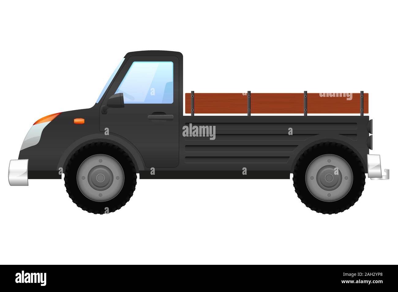 Truck. Vector 3d illustration isolated on white background. Stock Vector