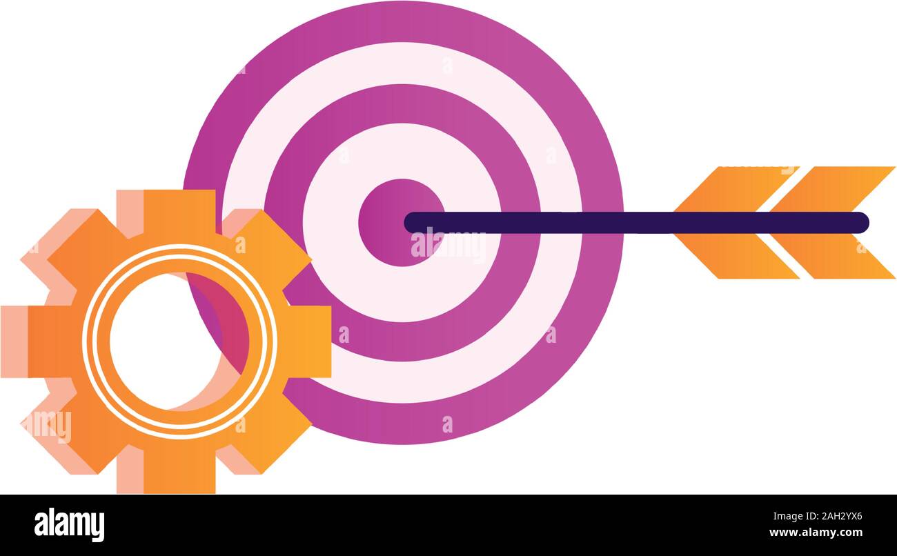 gear settings setup with target Stock Vector