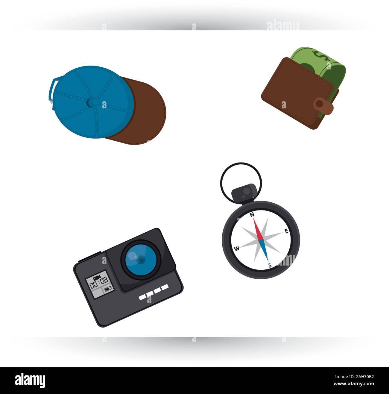 world travel scene with set icons Stock Vector Image & Art - Alamy