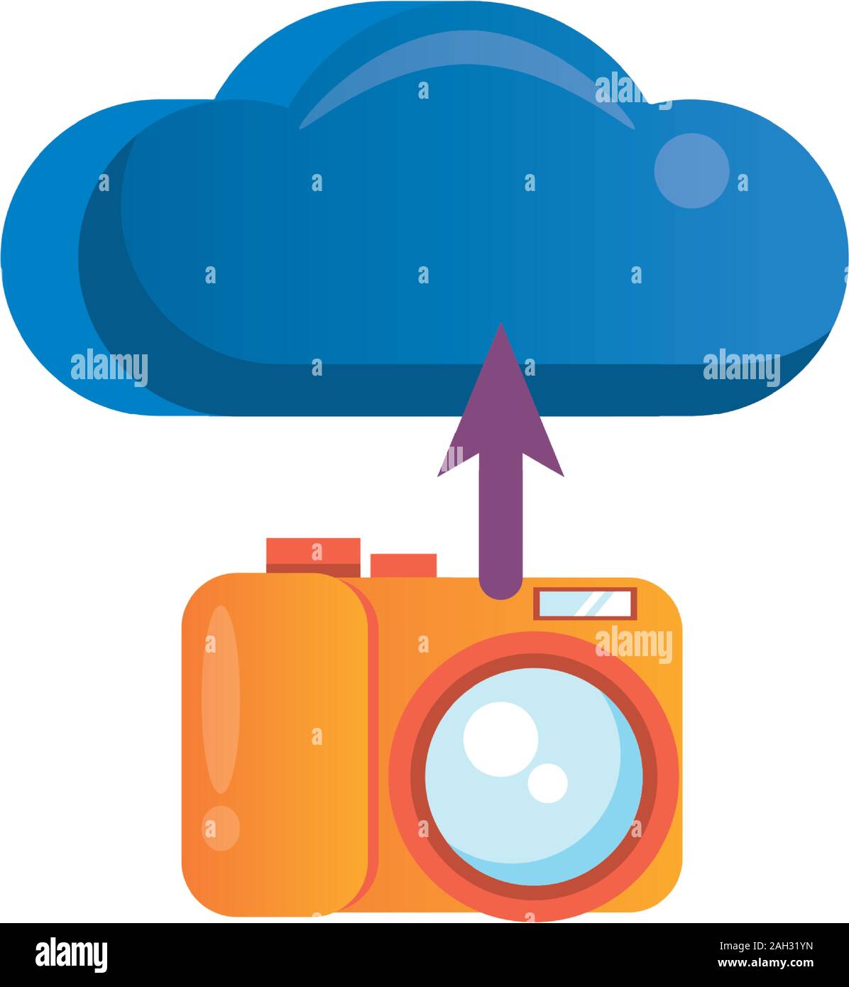 Camera Cloud Computing cloud computing server with camera photographic Stock Vector Image ...