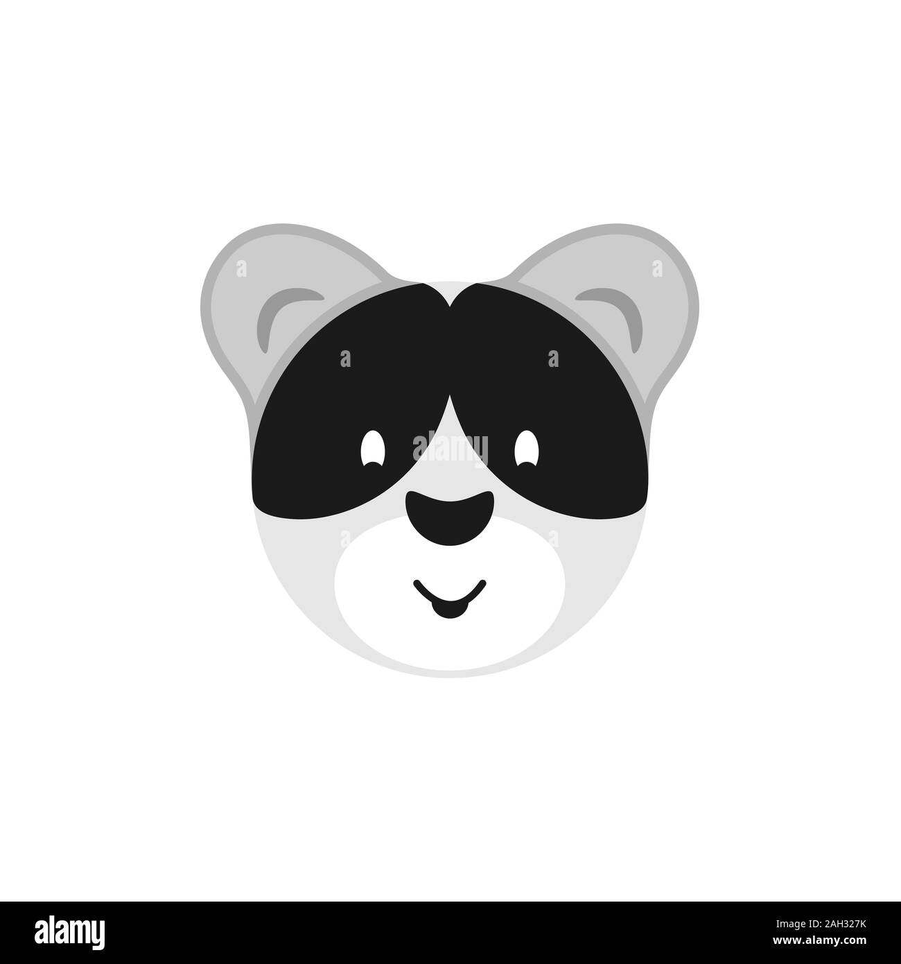 Editable color Koala bear head icon isolated on white background. flat style Stock Vector