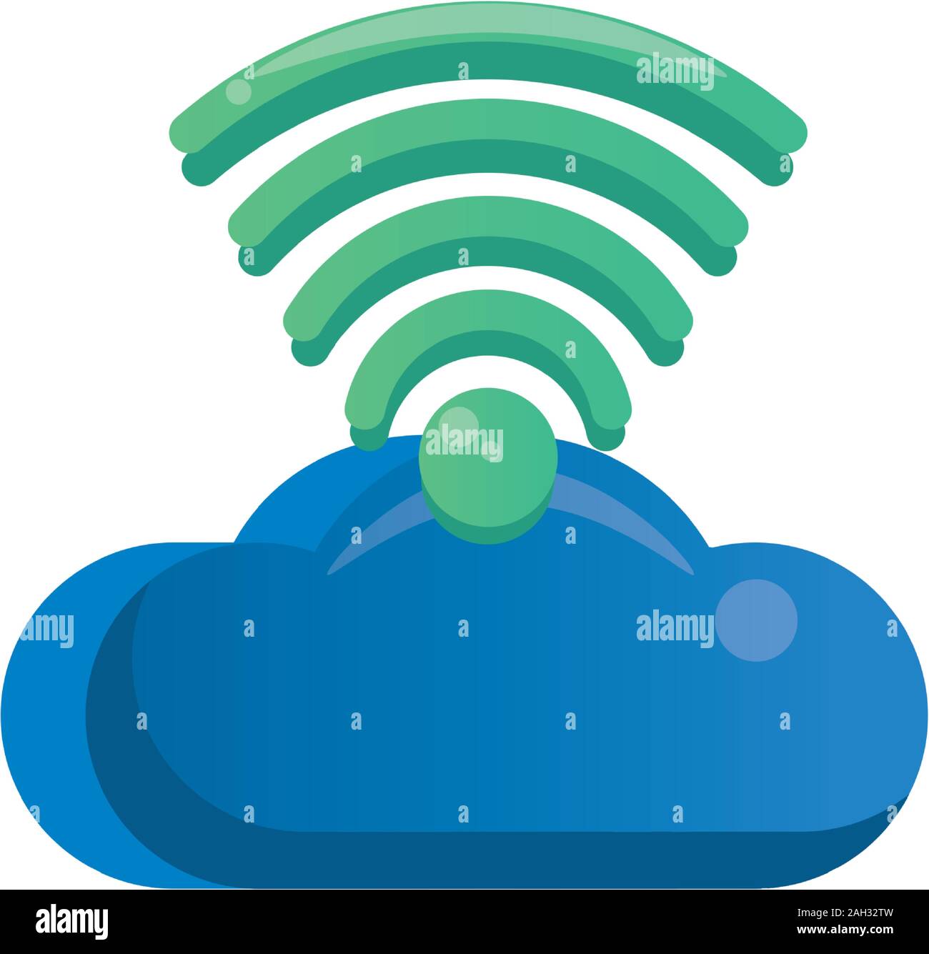 cloud computing server with wifi signal Stock Vector Image & Art - Alamy
