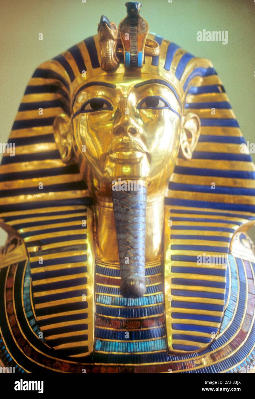 King Tutankhamunu0027s Mask, Egyptian Museum Cairo, Egypt Stock Photo