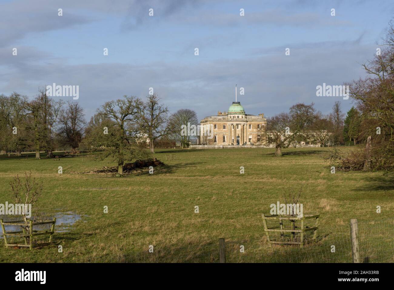 Tyringham Hall, a stately home near Newport Pagnell, Buckinhamshire, UK