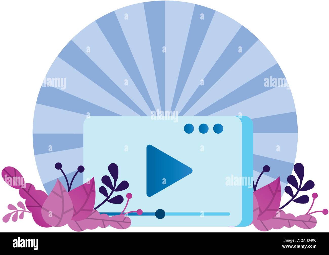 media player template with play button Stock Vector Image & Art - Alamy
